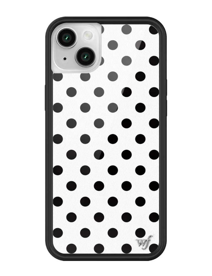 Polka Dot | White and Black iPhone Case - Image 39